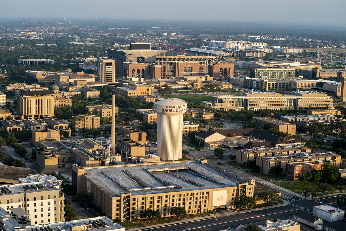 Aerial of the Texas A&M University Campus